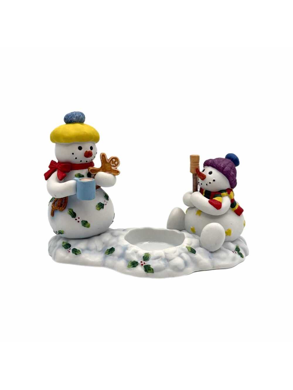 Vintage PartyLite Snowbell Kids Votive / Tea Light Candle Holder P7869